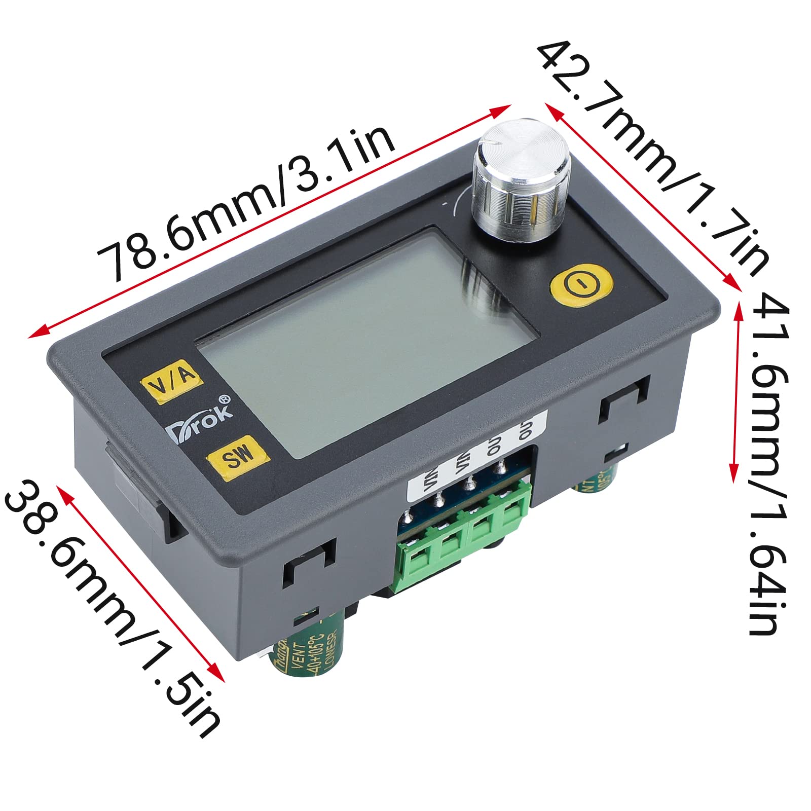 Spanningsregelaar 12V DC Step Down converter Step up converter DC omvormer 12V 5V, dc 6-36V naar 0-36V 120W 6A VA kleur LCD Solar laadmodule vermogensmodule regelaar bescherming (SK120