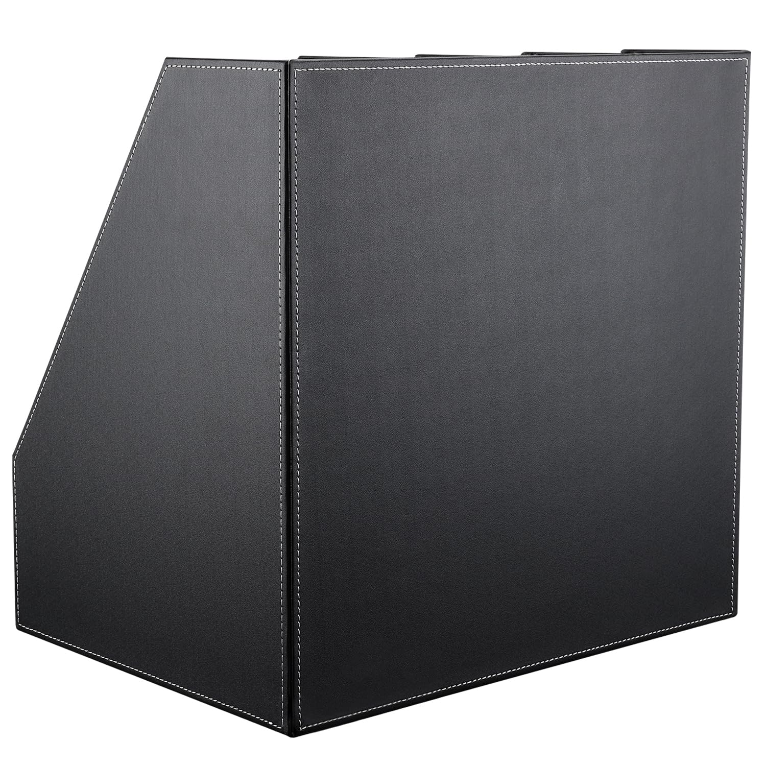 KINGFOM 3 ranuras de escritorio de madera caja de bandeja de soporte de documentos de archivos cubbyhole cesta organizador rack