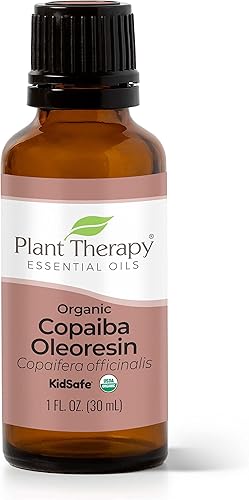 Plant Therapy Copaiba Oleorresina Aceite esencial orgánico 100 puro sin diluir aromaterapia natural grado terapéutico 10fl oz 1 oz