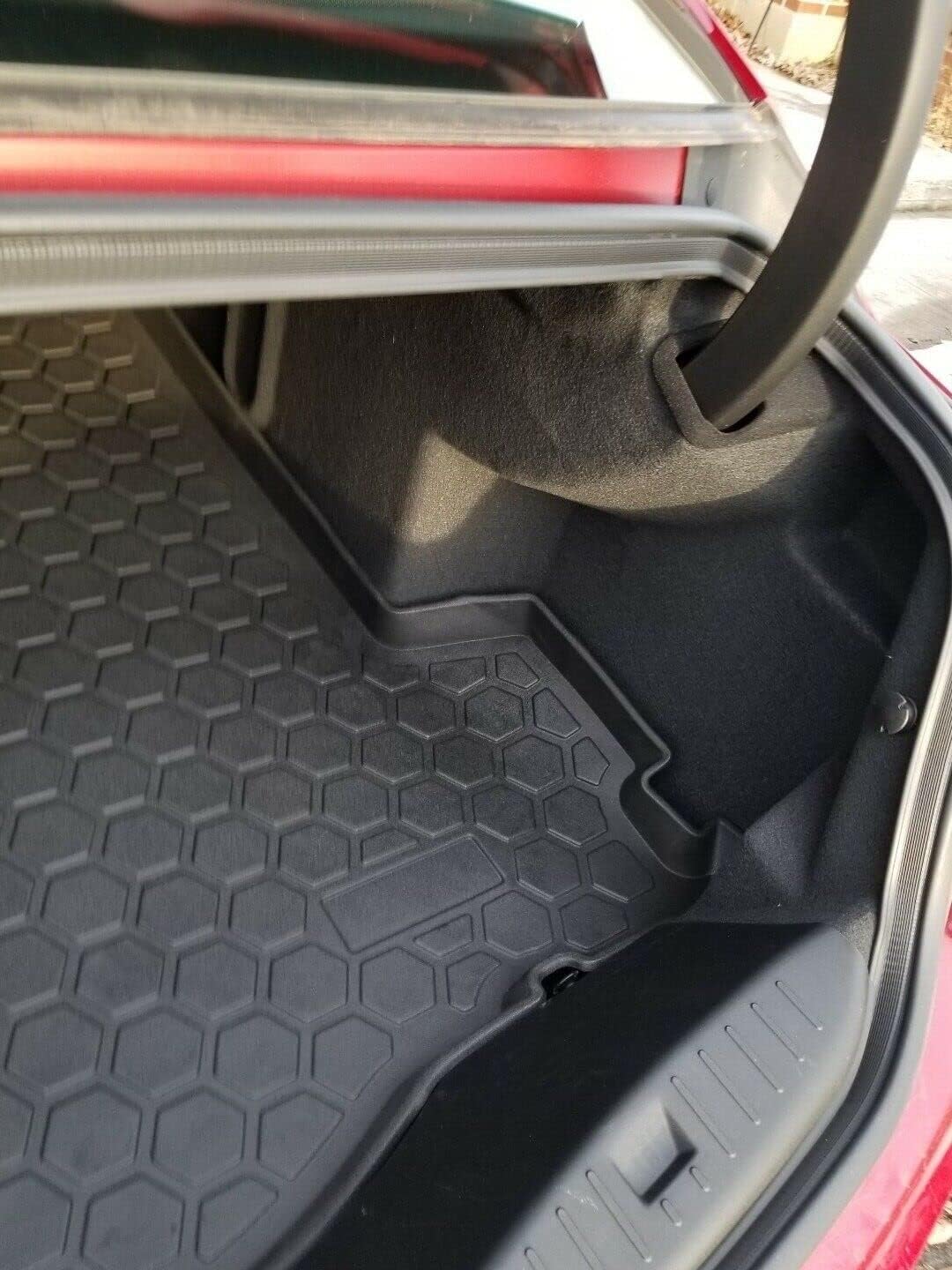 Cargo Liner - Trunk Mat for Lincoln MKZ 2013-2020 – Weather-Resistant Trunk Mats for Cars with Raised Lip – Non-Slip Car Trunk Mat Rubber – Easy to Install – Laser Pre-Cut Design