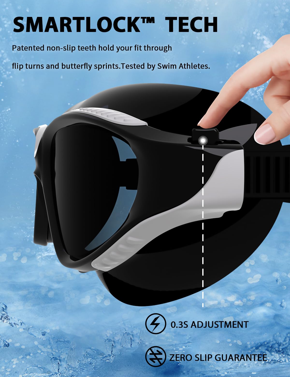 Gafas de natación panorámicas de 180° para adultos, ultra cómodas, de silicona líquida, antivaho, UV, para piscina y al aire libre, mujeres, hombres y jóvenes