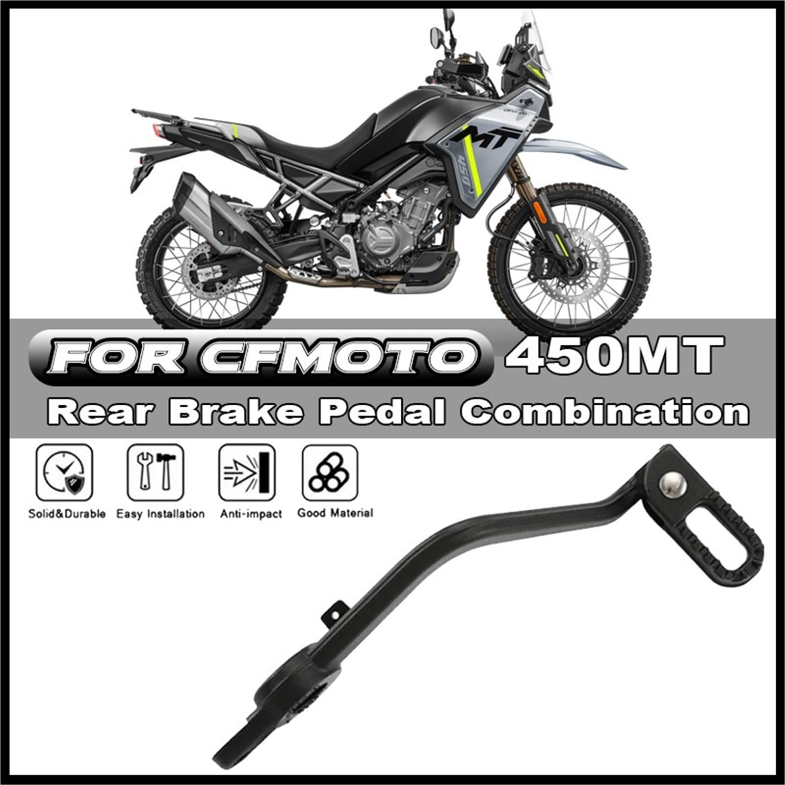 ASHCOUZ Pedale del cambio Leva del Cambio Pieghevole per Per per Cfmoto 450MT CF450MT MT CF400-8A Accessori per Pedale freno posteriore Combinazione leva freno posteriore Leva a pedale