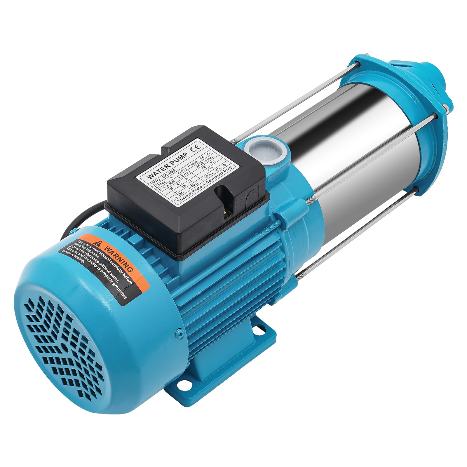 Pompe centrifuge 1300-2500 W, pressostat, commande 9,8-11 bar, installation d'eau pour renforcement de tuyauterie, alimentation en eau