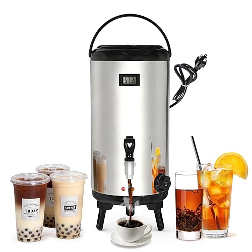 Electric Insulated Beverage Dispenser with Stand 2 Gallon Hot &