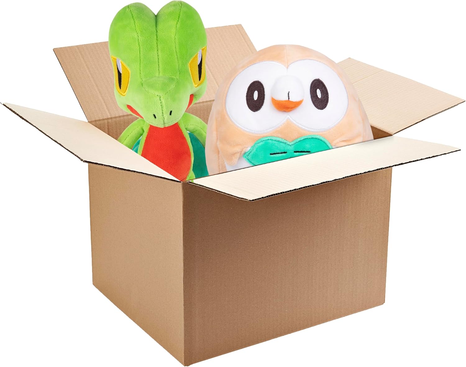 Pokemon Grass Type 8" Plush Mystery Blind Box 2-Pack - Get Two Officially Licensed 8 Inch Grass Pokemon - Authentic Collectible Soft Stuffed Animal Toy Figures - Gift for Kids, Boys, Girls - 2+