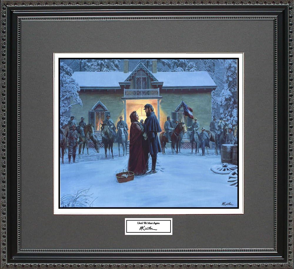 Mort Kunstler Until WE Meet Again Framed Wall Art Civil War Print, 18x16