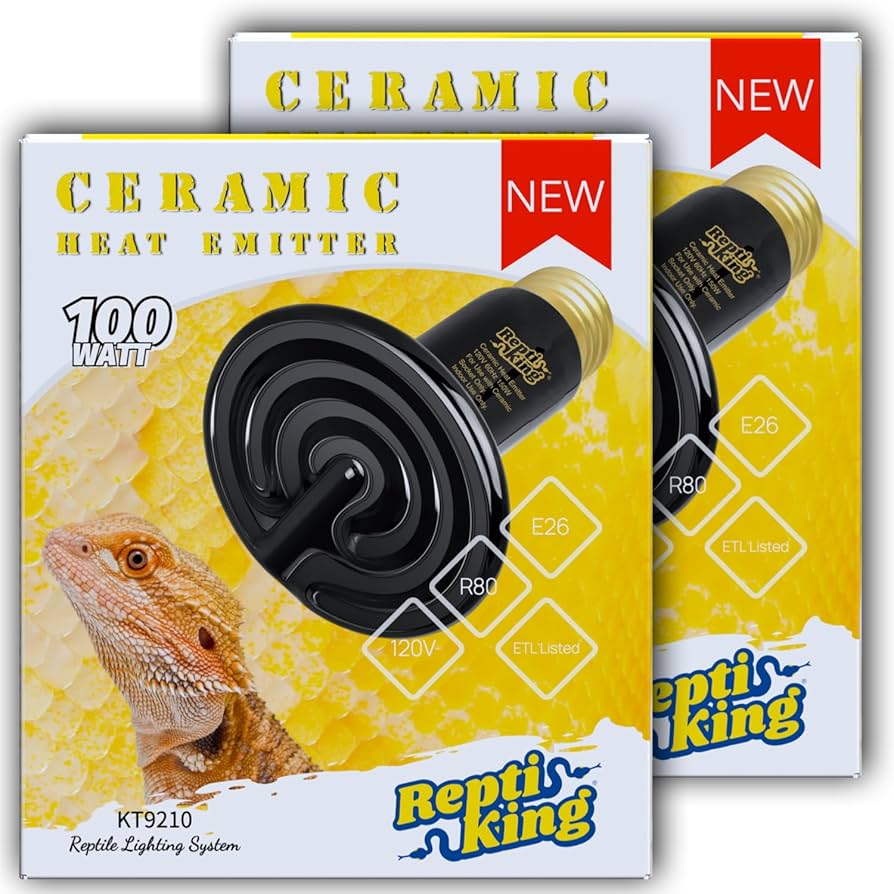 Reptile Tank REPTI ZOO 100W Ceramic Heat Emitter (2-Pack) No