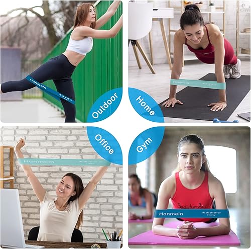 Miniatura 5 de Bandas de resistencia para entrenamiento, bandas de ejercicio con 5 niveles de resistencia para fitness en casa, entrenamiento de fuerza, banda de