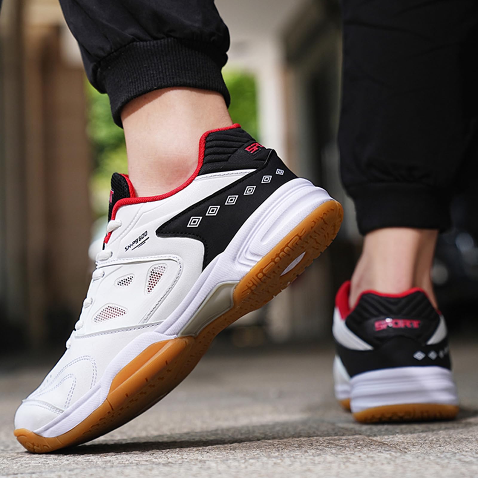 Chaussures de course Leichtkraft - Tennis de table/badminton semelle profilée caoutchouc