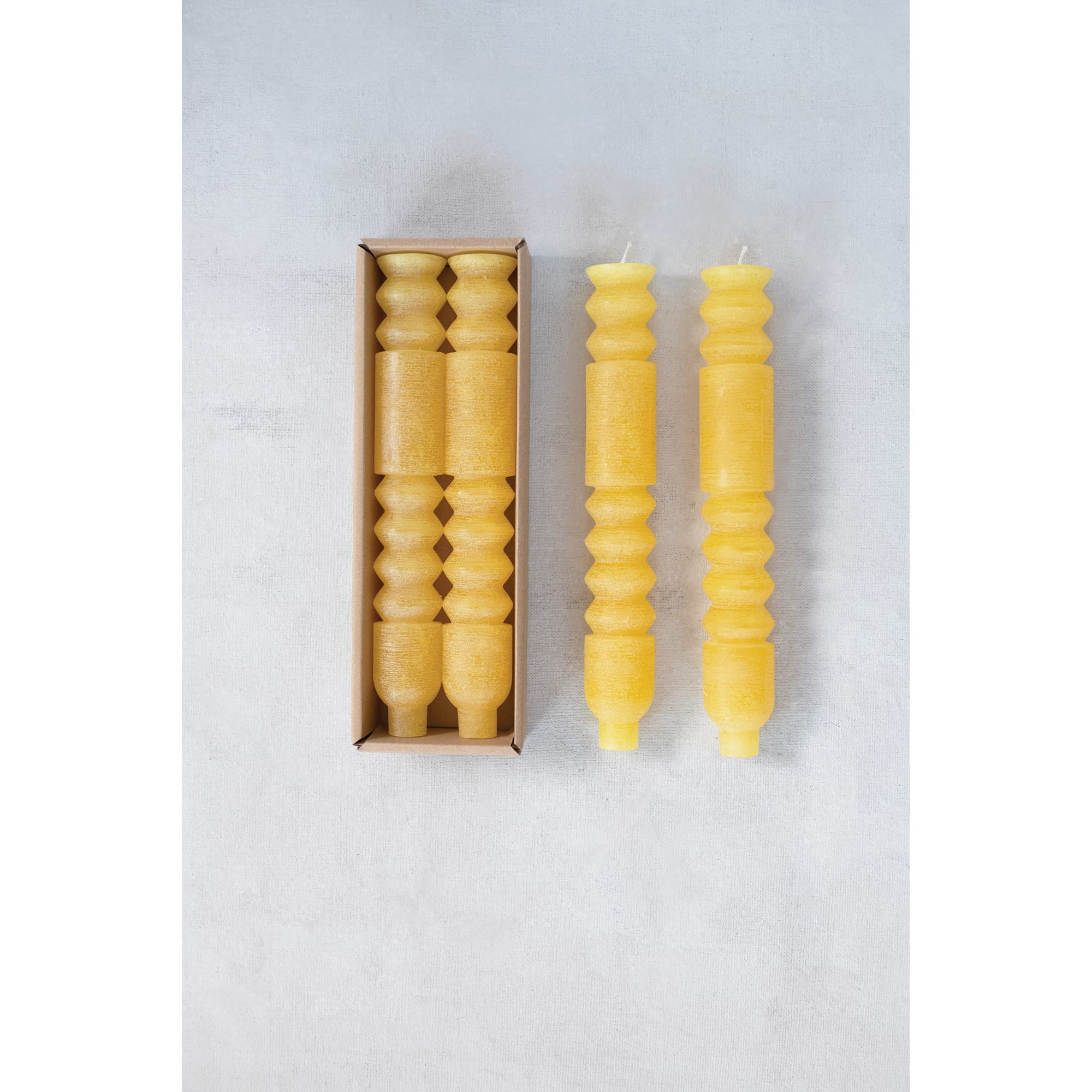 Creative CoOp Unscented Totem Taper Candles In Box