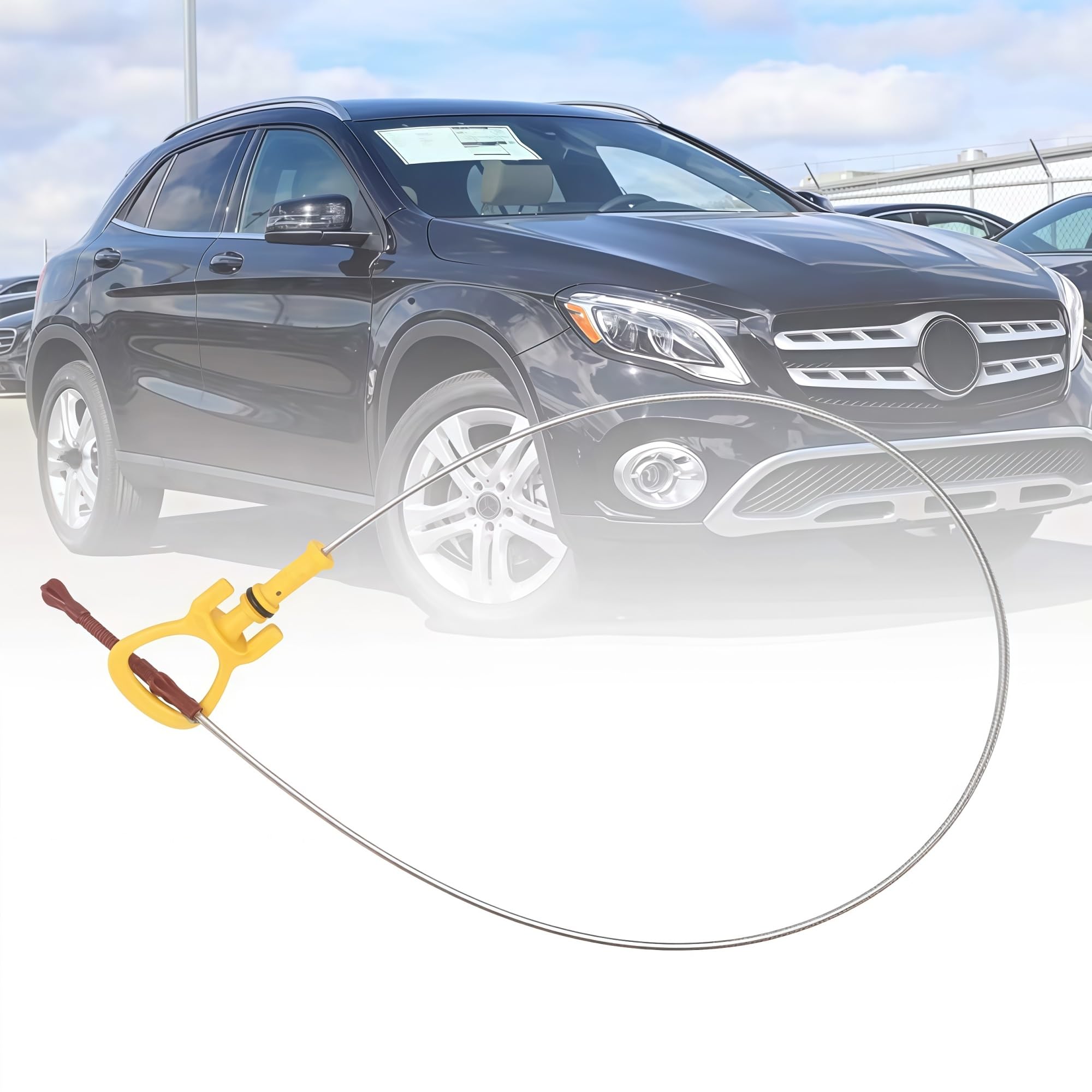 Asta di Livello Olio Motore per Mercedes-Benz CLA250 GLA250 2014-2020 GLA45 AMG 2015-2019 Misura Il Livello dell'olio Motore dell'auto Asta di Livello Olio Motore 2700104101