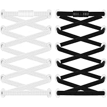Vancle 2 Pairs Elastic Shoe Laces, No Tie Shoelaces Fits for Adults & Kids