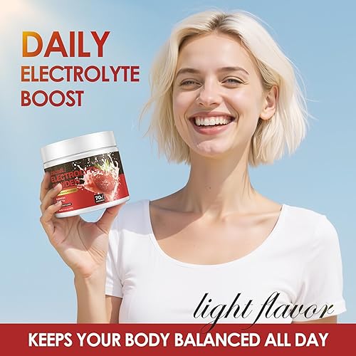 Miniatura 6 de Polvo de hidratación de 70 porciones de electrolito de fresa en polvo con minerales traza