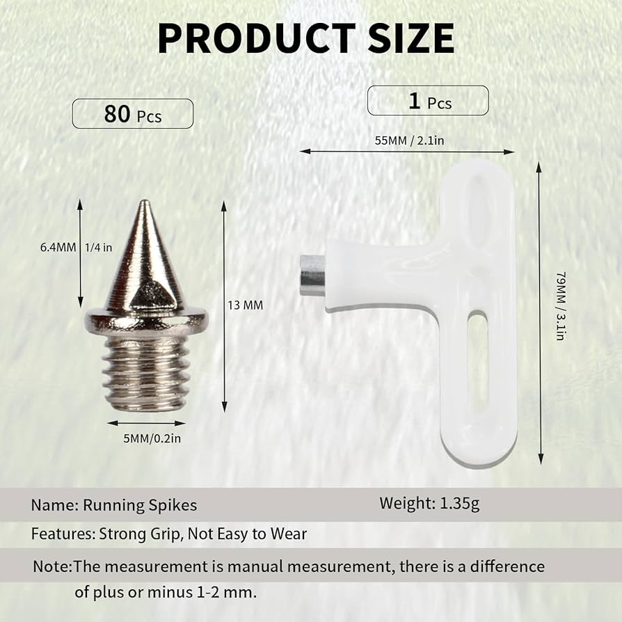 best size spikes for cross country