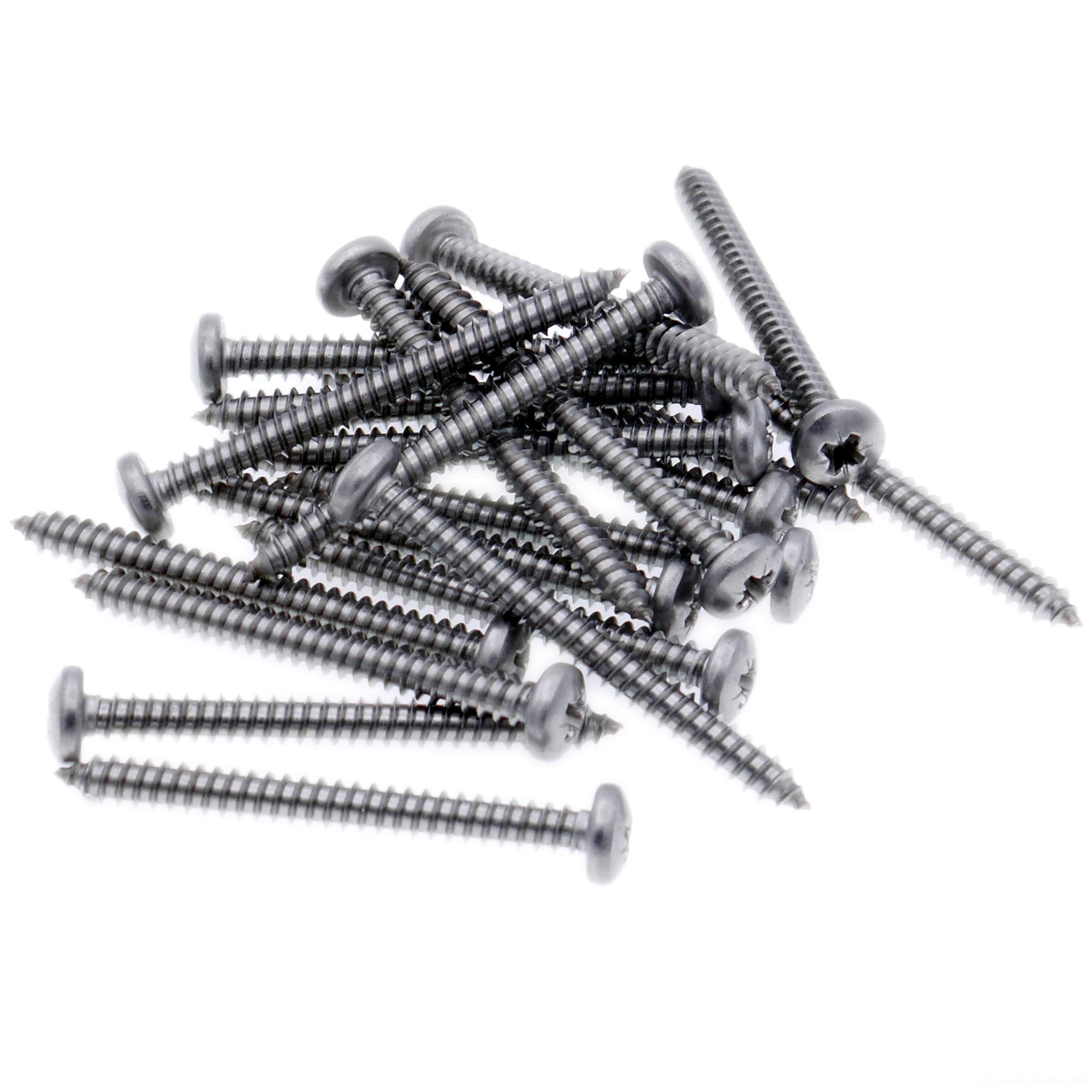 Singularity Supplies No.2 X 0.5 (2.2Mm X 13Mm) Pozi Pan Self-Tapping Screw - Stainless Steel (A2) (Pack Of 20)