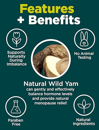 Miniatura 5 de At Last Naturals Wild Yam Gel Extra Strength Alivio de la menopausia, apoyo para la perimenopausia y alivio del síndrome premenstrual, puede ayudar