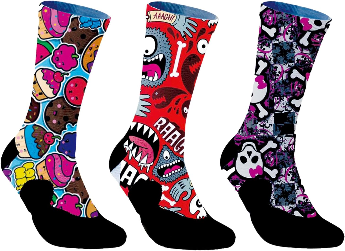 Funny Patterned Crazy Novelty Socks Printed Graffiti Geometric Patterns Fashion Gifts for Men Women