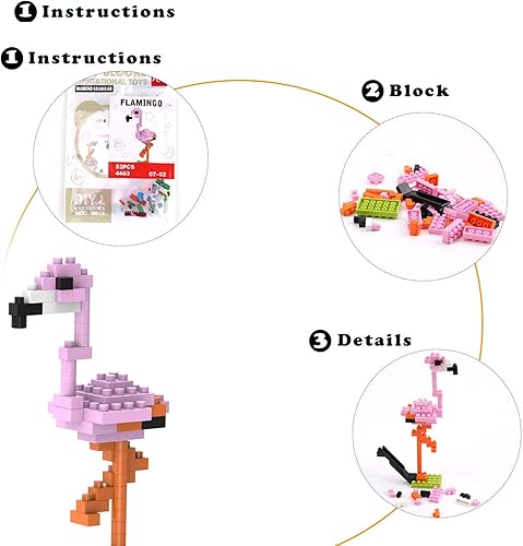 Miniatura 2 de Jellydog Toy Mini bloques de construcción de animales recuerdos de fiesta para niños juegos de construcción de juguetes de tallo 12 en 1 juegos de