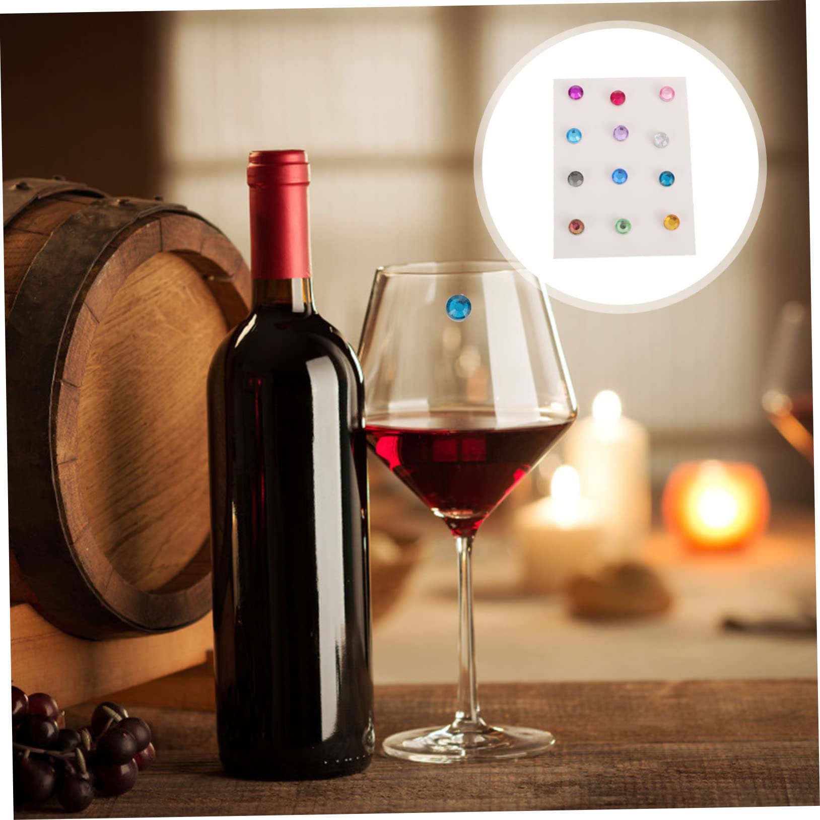 LABRIMP 3 Set Eleganti Segnabicchieri per Vino Pezzi * 3