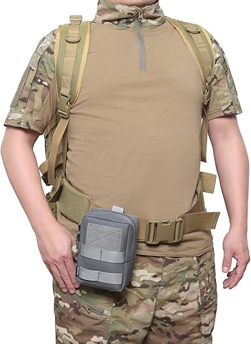 Miniatura 33 de Paquete de 2 bolsas Molle – Bolsa táctica compacta para EDC resistente al agua Canela