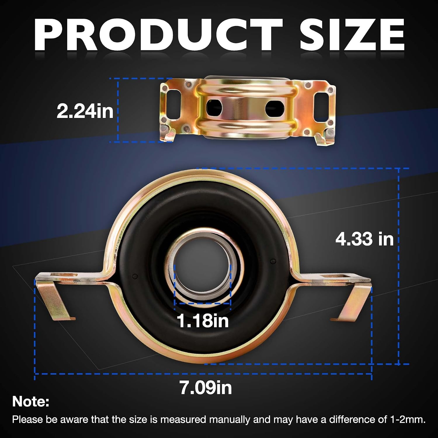 Drive Shaft Center Support Bearing Compatible with 2000-2010 Toyota Tundra, 1995-2012 Tacoma, 1993-1998 T-100, Replaces 5002007, 37230-34030, 37230-34040,Driveshaft Carrier Bearing