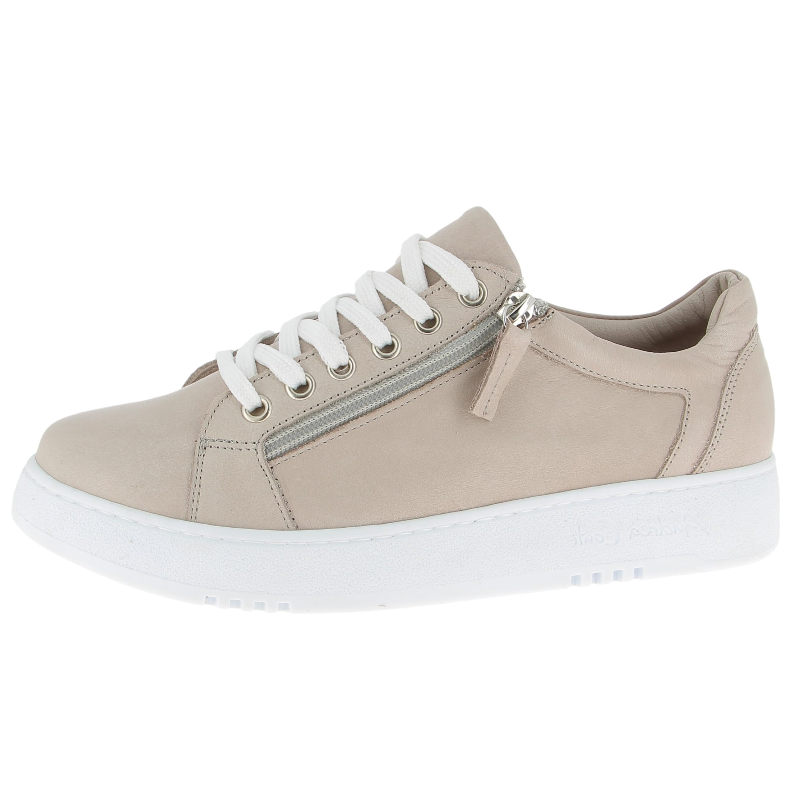 Andrea Conti Women's Low Top Trainers, Silver Grey, 8.5 UK