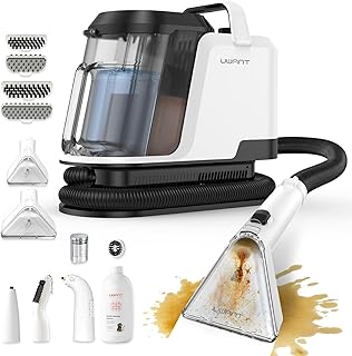 Uwant Aspiradora de Agua Tapiceria Lava y Aspira con Vapor Y100S 600W 18KPa, 3 en 1 Frío/Agua Caliente 65℃/Vapor 100℃, Portátil, Cepillos mult. Limpia Sofá/Alfombras/Coche/Cocina, 2.4L Depósito