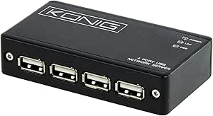Konig 4-Port USB Hub Network Server