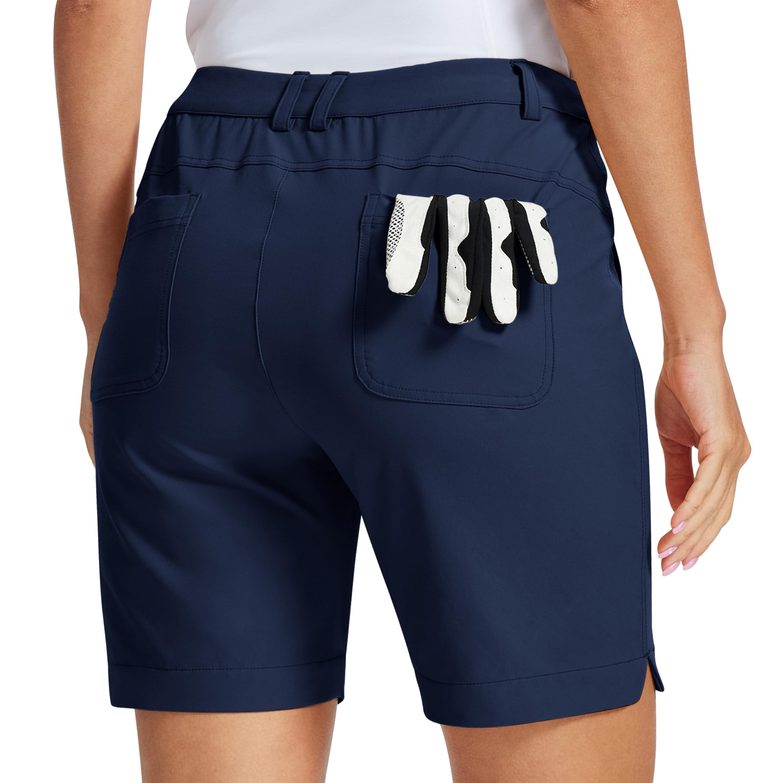 MoFiz Pantalones de Golf para Mujer Hiking Shorts Ligeros Elasticos Bermudas Trekking Pants de Trabajo Impermeable con Bolsillos - 3