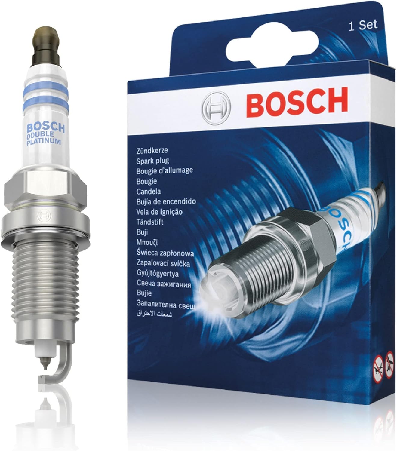 Bosch FR7HPP33 +52 - Bujías de níquel Doble Platino - kit de 4