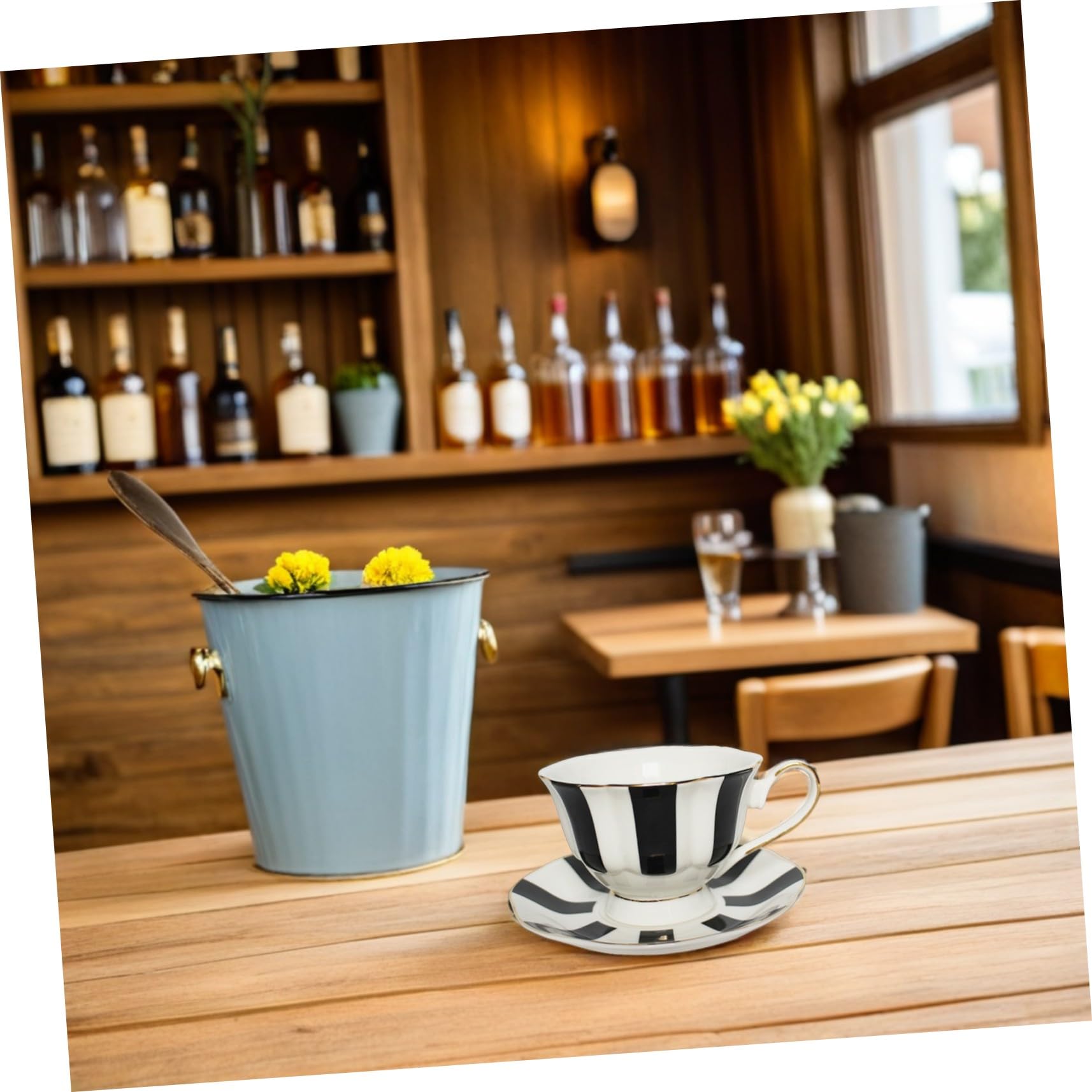 Zerodeko Tazze da Tè e Caffè Vintage con Piattino Pois Ceramica Elegante per Casa Ufficio e Bar Design Semplice e Resistente per Servire Tè e Caffè