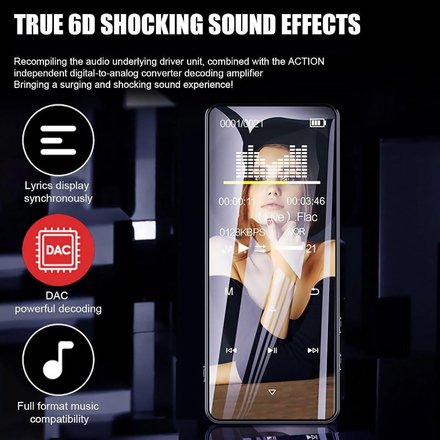1.8 Inches Touch Screen Music Player Portable Lossless Music FM Radio Audio new