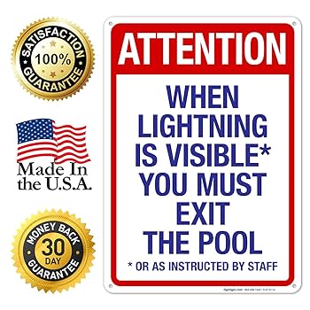 Amazon.com: Attention When Lightning is Visible You Must