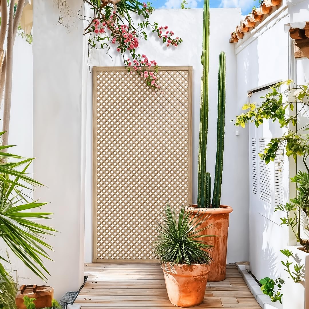 Celosía ecológica Lop marfil Nortene 1x2 m decorativa para jardín 8