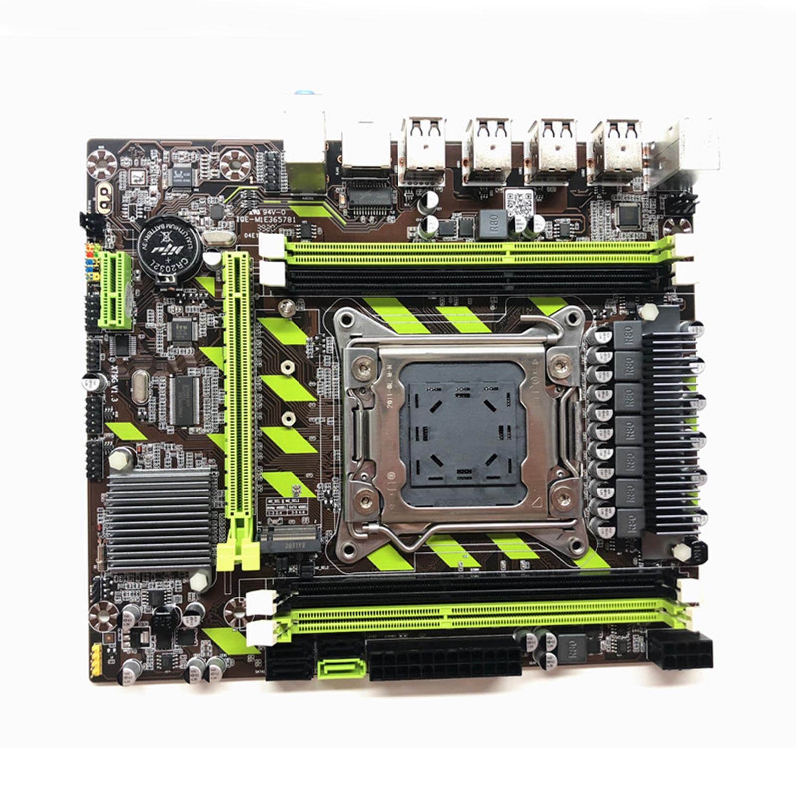 Placa Base X79 LGA2011 DDR3 64GB Mainboard Equipada con Componentes Sólidos y Apoyo de Red Adecuada para IT Usuario Exigente
