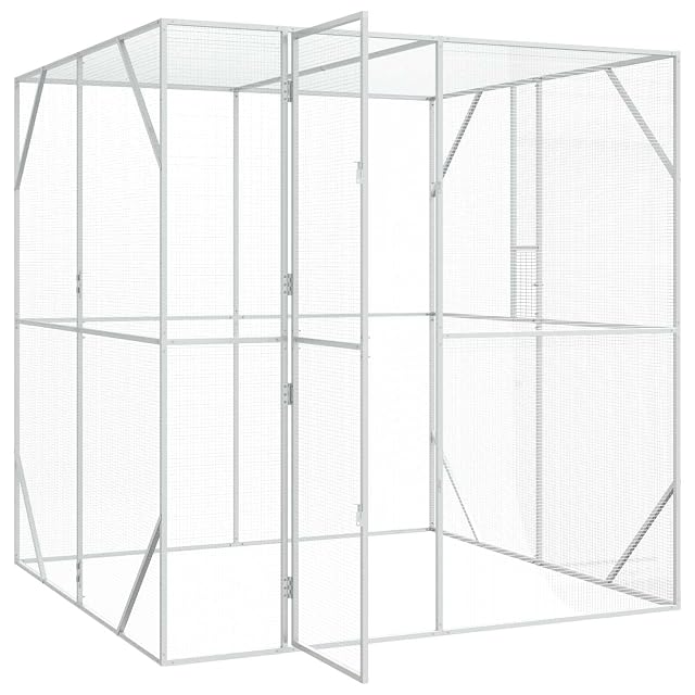 Foto 7 de 8 de vidaXL Jaula para Aves Antracita 209 x 202 x 214 cm Acero galvanizado