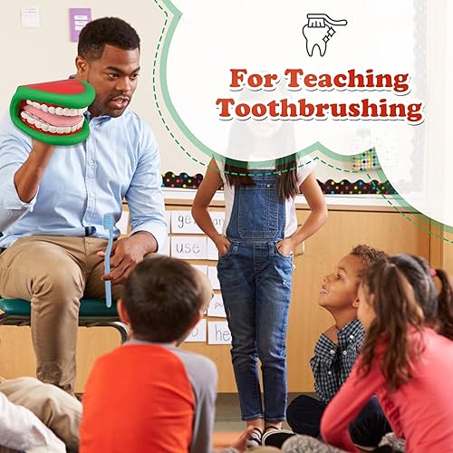 Miniatura 22 de Ultrassist Ultrassist - Marioneta de mano de tamaño mediano con lengua para niños, marioneta de boca para terapia del habla, incluye cepillo de Rosa