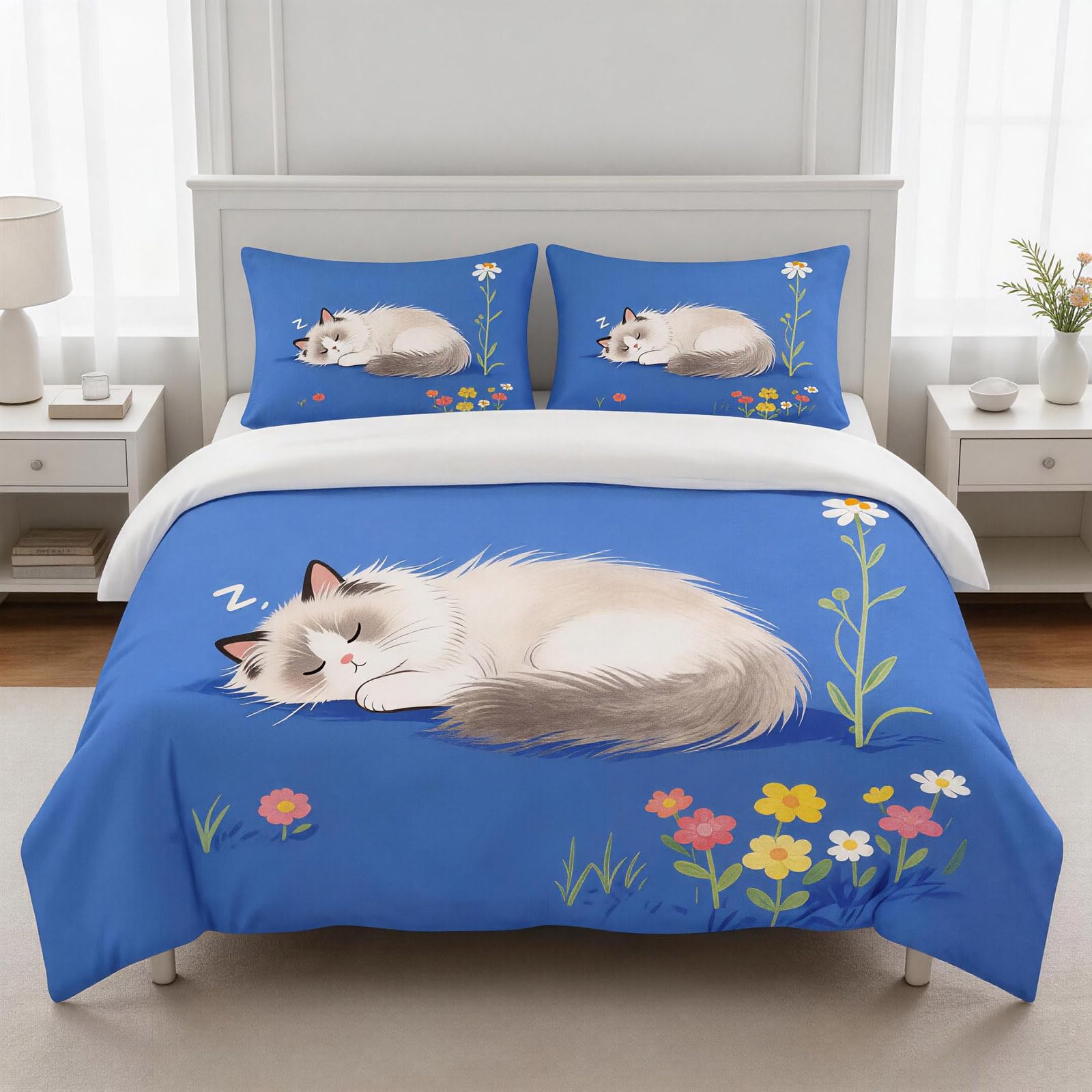 Housse de couette 140 x 200 cm avec 2 taies d'oreiller 65x65