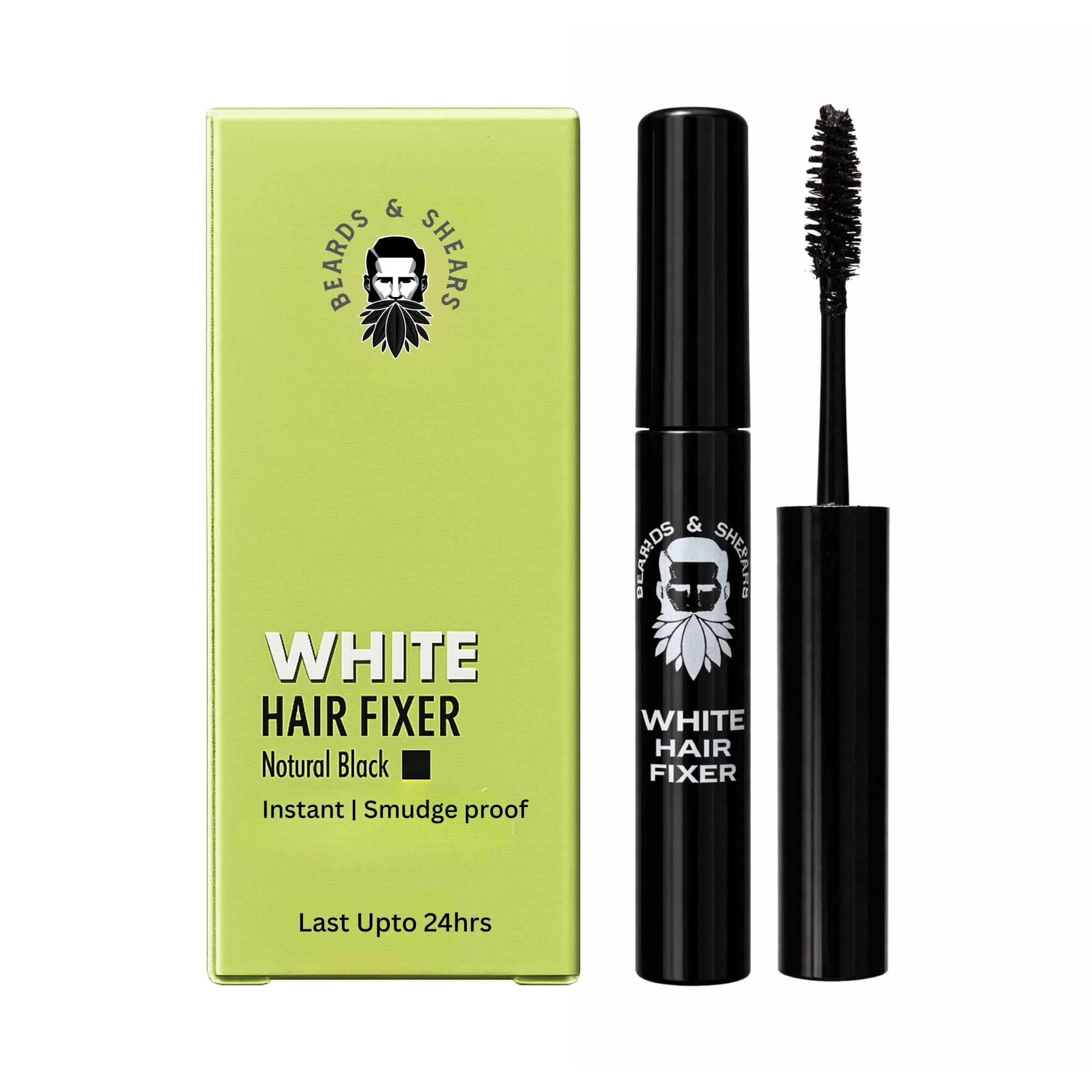 Instant White Hair Fixer for Men with Amla | Beard & Hair Touch-Up Wax | Grey Coverage in Seconds | 24 Hour Smudge-Proof