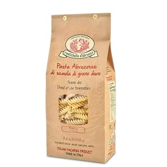 Rustichella dAbruzzo Fusilli - 500g Classic Spiral Pasta - Made from Durum Wheat - Cooks in 9-11 Minutes - Perfect for Sauces, Salads, or Baked Dishes