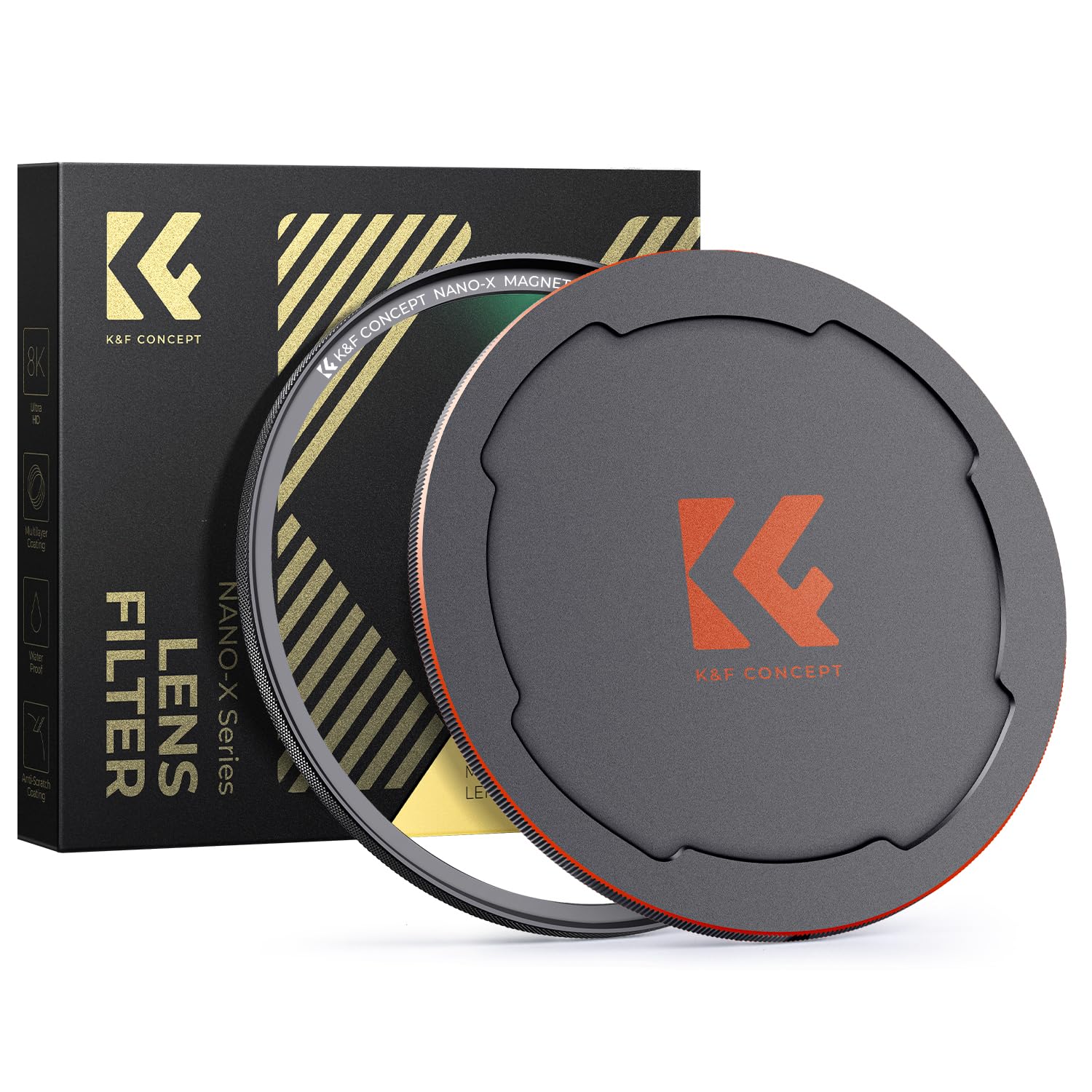 K&F CONCEPT 58mm Magnetic MC UV Lens Protection Filter + Lens Filter Cap with 28 Multi-Layer Coatings Waterproof/Scratch Resistant Ultra-Slim UV