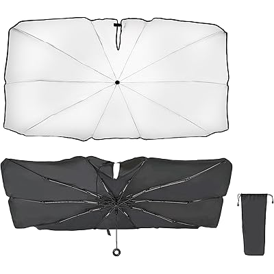 セイワ(SEIWA) カー用品 車中泊 日よけ ワンタッチ傘サンシェード Lサイズ(W1335mm×H775mm) IMP205 シャフトレス 折りたたみ日よけ …