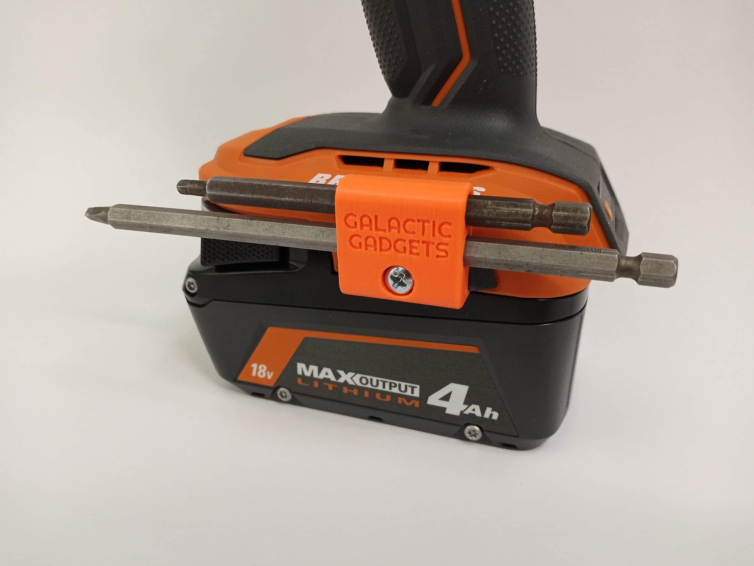 Side Mounted Bit Holder for Makita 18V, Ryobi 18V, Ridgid or