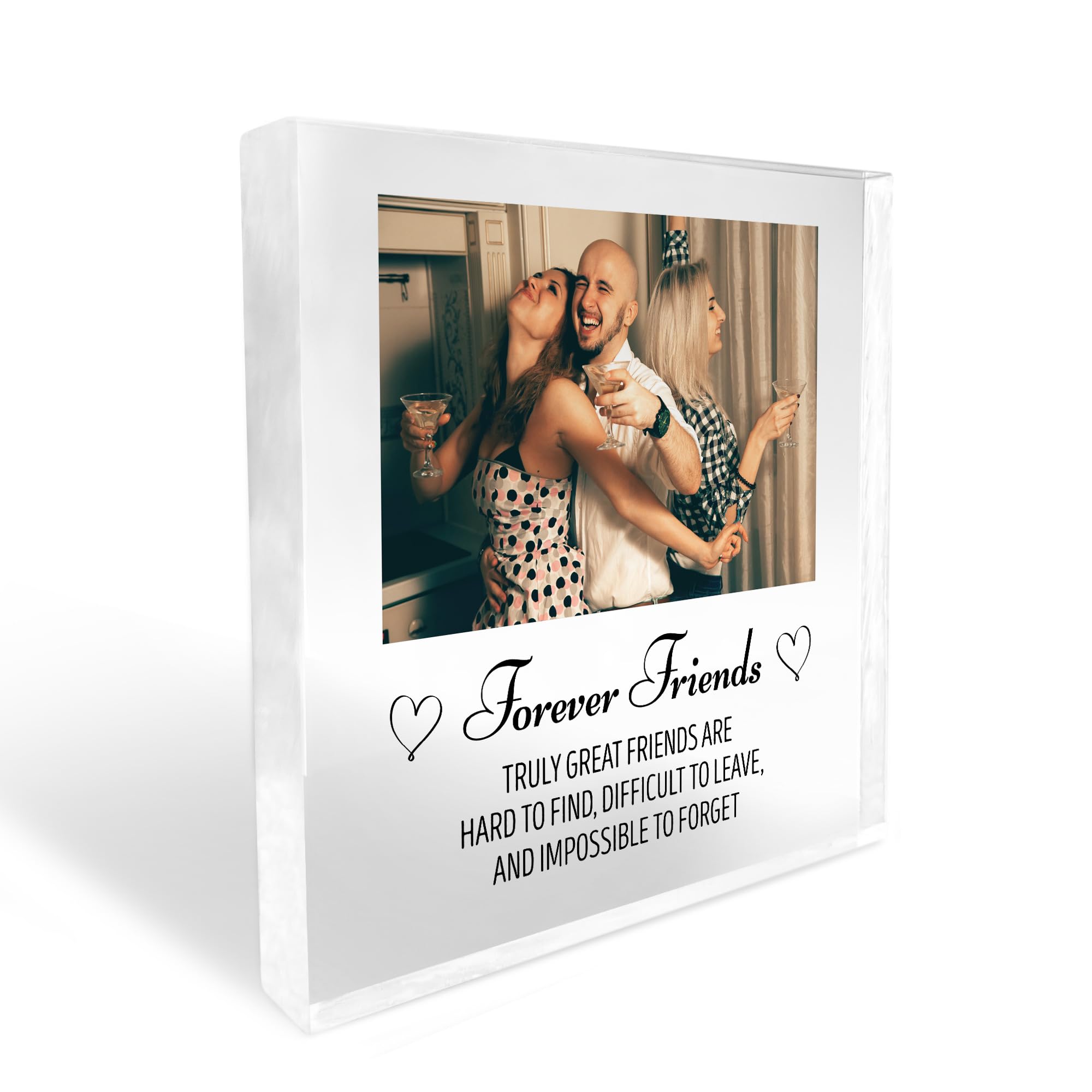 Red Ocean Personalised Friendship Sign FOREVER FRIENDS Funny Photo Plaque Friendship Gift Best Friend Christmas Birthday Gift