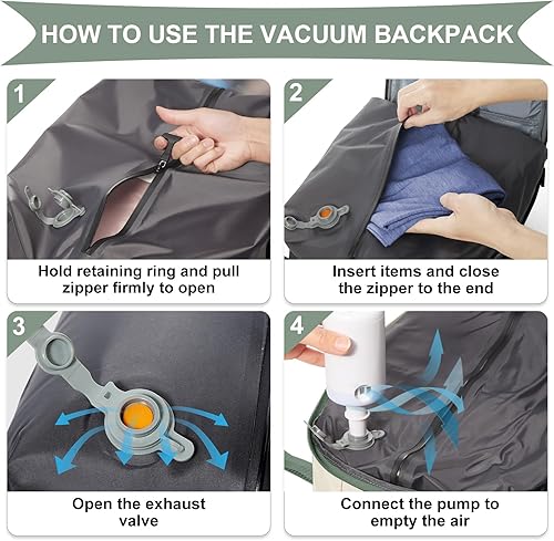 Miniatura 147 de coowoz Mochila de viaje grande para mujeres y hombres,Mochila de transporte,Mochila de senderismo impermeable para deportes al aire libre, Azul, 45