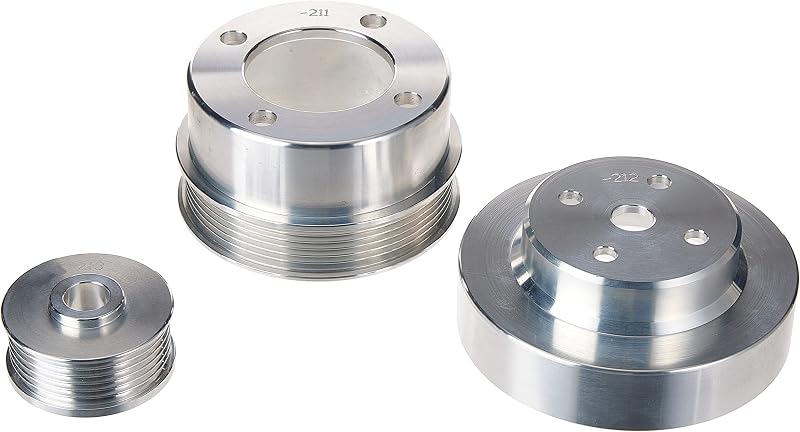 Kit de Polias Underdrive BBK 1553 para Ford Mustang 5.0L – 3 peças em alumínio usinado CNC
