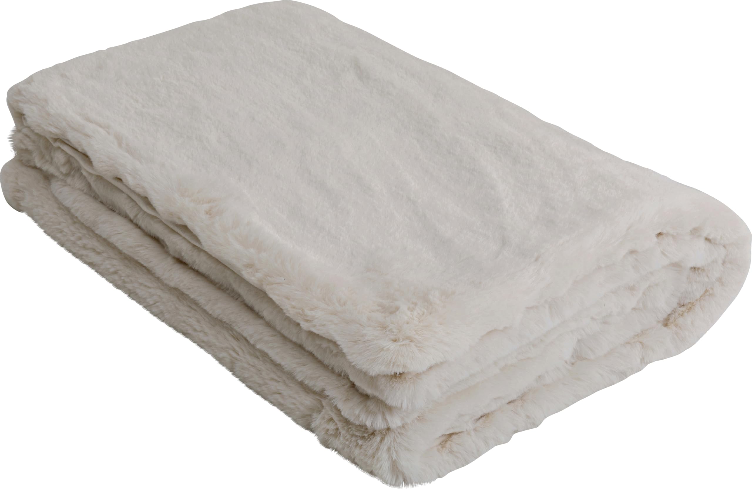 Kare Design Decke Mika, Creme, Kuscheldecke, Groß, Wohnzimmer, Schlafzimmer, 150x200 cm