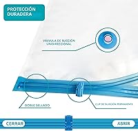 Vista 7 de Paquete de 35 bolsas ahorradoras de espacio (5 Jumbo/6 Grandes/6 Medianas/6 Pequeñas/6 Roll-M/6 Roll-S) bolsas de almacenamiento de compresión