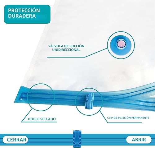 Miniatura 7 de Paquete de 35 bolsas ahorradoras de espacio (5 Jumbo/6 Grandes/6 Medianas/6 Pequeñas/6 Roll-M/6 Roll-S) bolsas de almacenamiento de compresión para