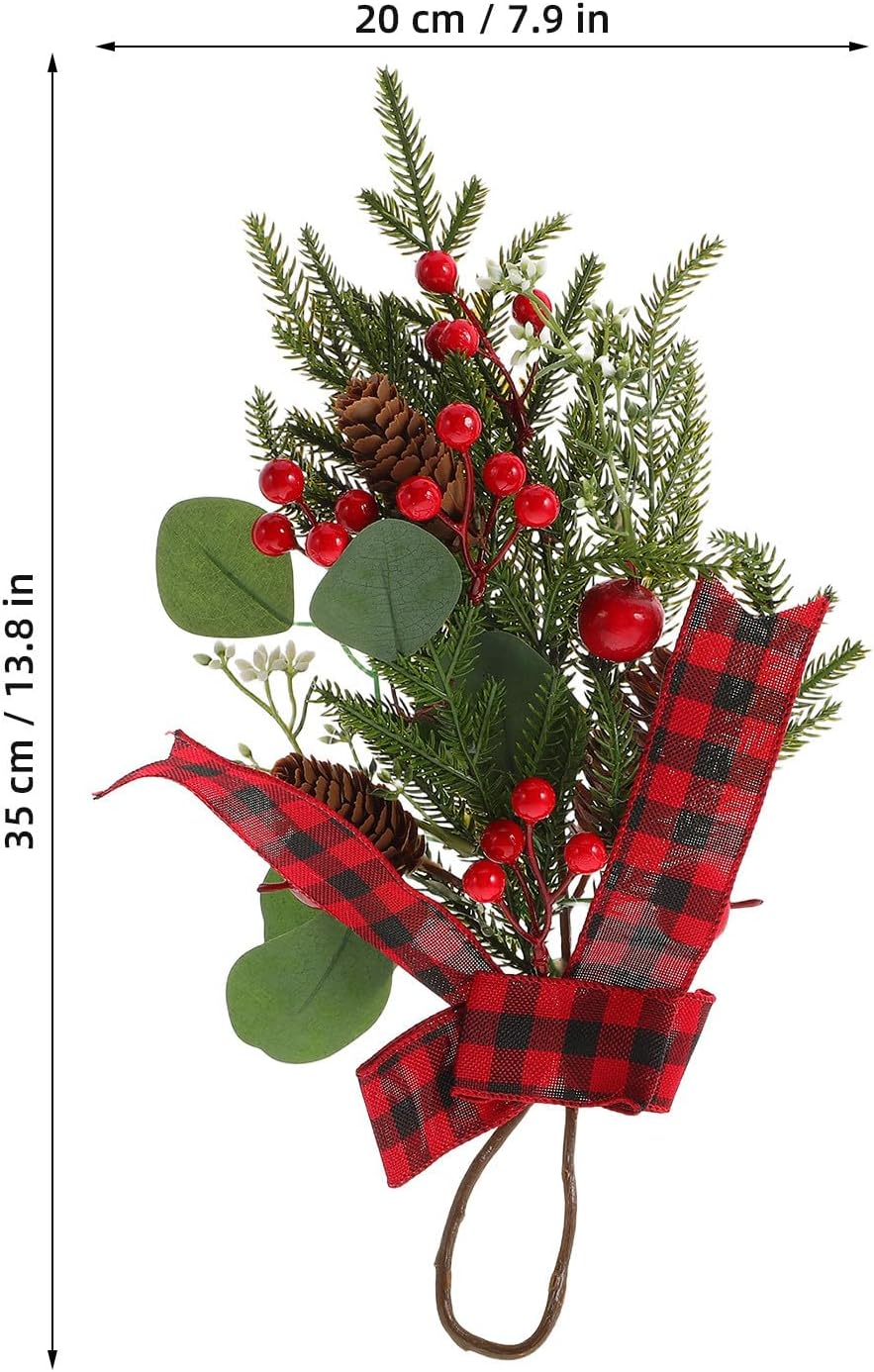 Zerodeko Christmas Front Door Swag,Artificial Pine Needle Teardrop Garland
